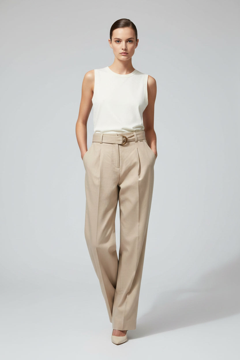 Pantalón chino Mark Up para mujer en mezcla de lino