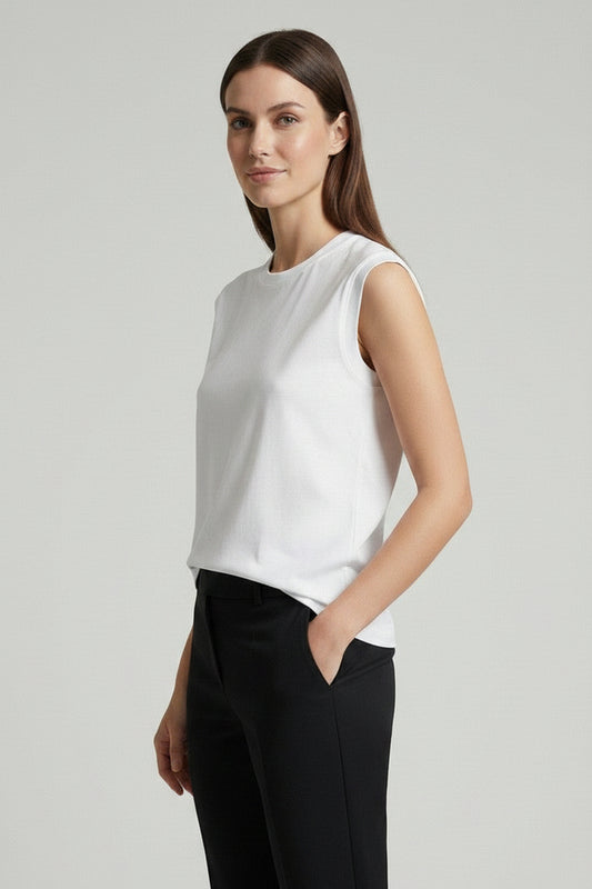 Camiseta sin mangas Mark Up para mujer con hombrera suave