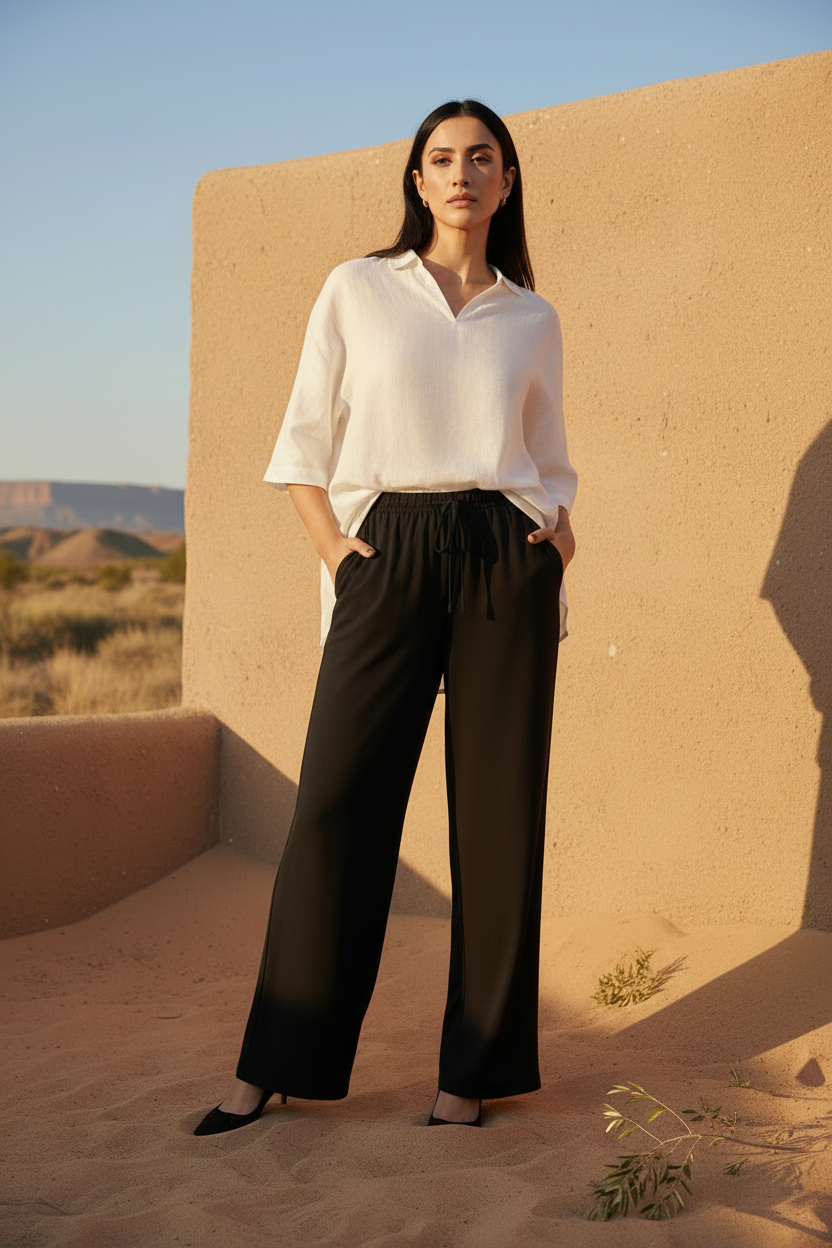Pantalón fluido Marinello para mujer de aire relajado