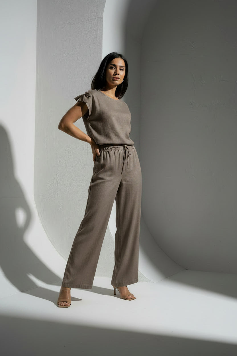 Pantalón fluido Marinello para mujer de pierna ancha