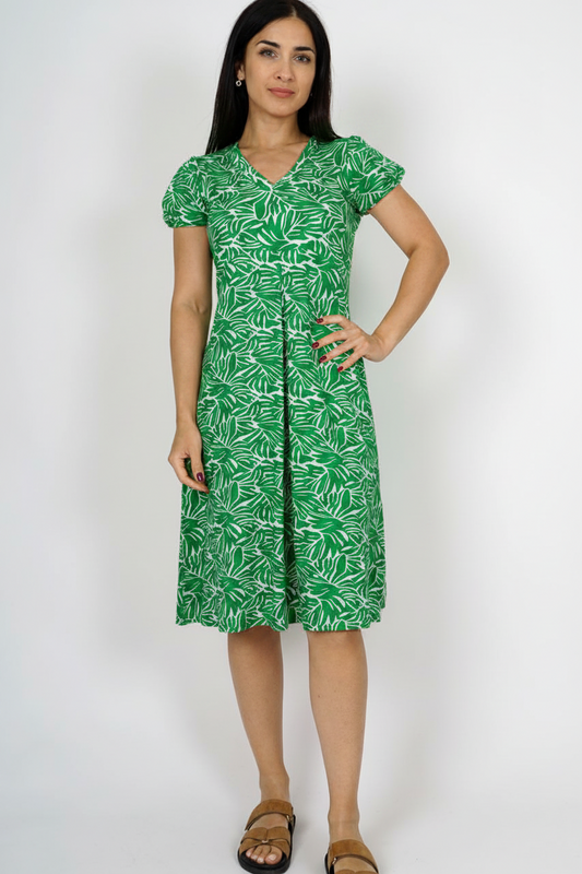 Vestido estampado verde Marinello para mujer
