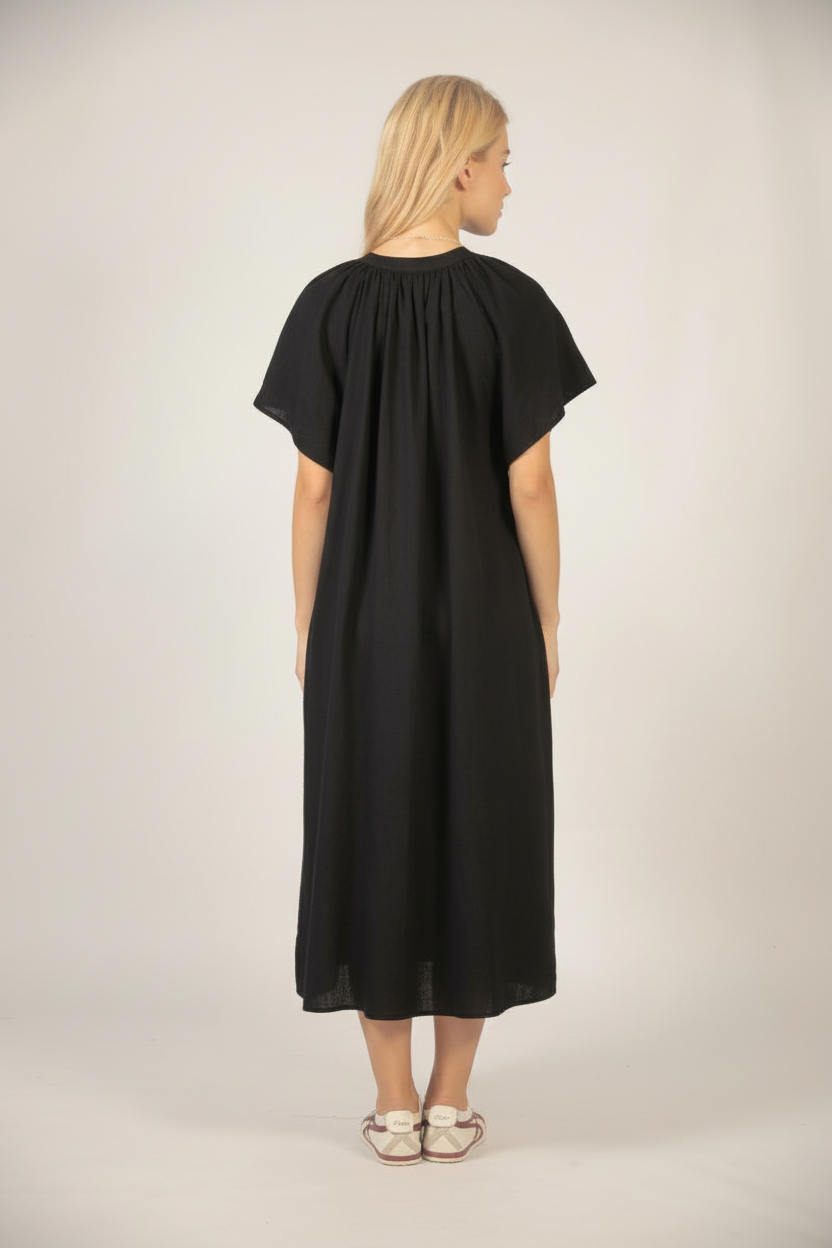 Vista lateral de vestido fluido See U Soon
