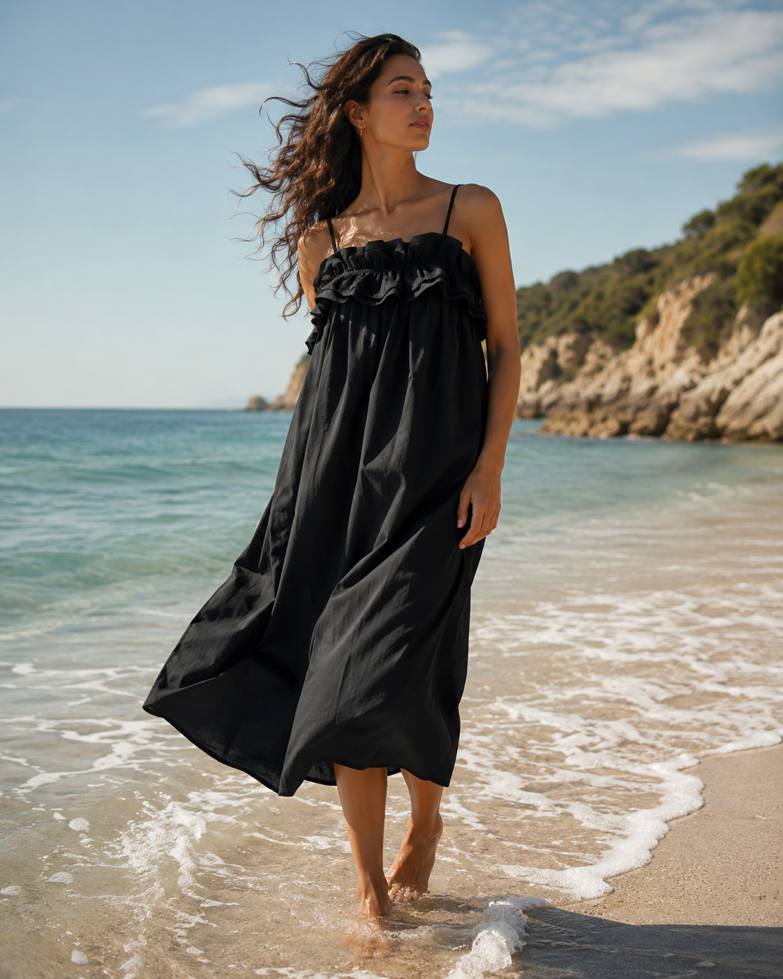 Flowy black dress